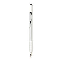 Многофункциональная ручка 5 в 1 из пластика ABS, серый; черный, , ширина 1,4 см., высота 15 см., P221.562