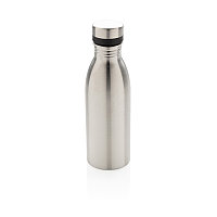 Бутылка для воды Deluxe из нержавеющей стали, 500 мл, серебряный, , высота 21,5 см., диаметр 6,6 см., P436.412