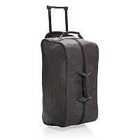 Дорожная сумка на колесах Basic, черная, темно-серый, Длина 55 см., ширина 26 см., высота 28 см., P790.201