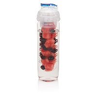 Бутылка для воды с контейнером для фруктов, 500 мл, синий, , высота 22,7 см., диаметр 6 см., P436.815