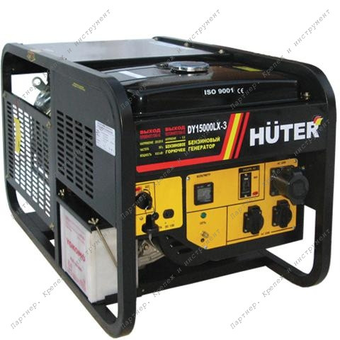 Бензиновый электрогенератор Huter DY15000LX-3