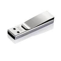 USB флешка Tag 2.0, 8 ГБ, серебряный, Длина 4,5 см., ширина 1,2 см., высота 0,7 см., P300.603
