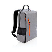 Рюкзак для ноутбука Lima 15" с RFID защитой и разъемом USB, серый, серый; оранжевый, Длина 29 см., ширина 12