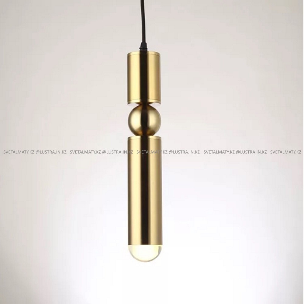 Одноламповый светильник в стиле Модерн медный с золотом