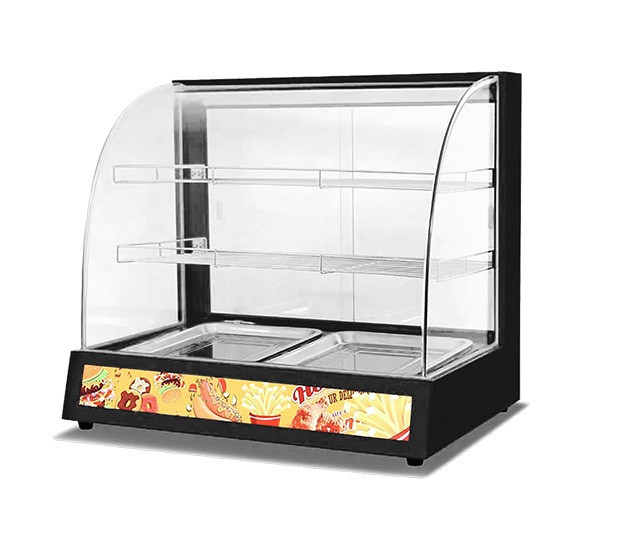 Витрина тепловая HW-2P (660x460x595 мм, 0,8 кВт, 220 В), цвет черный