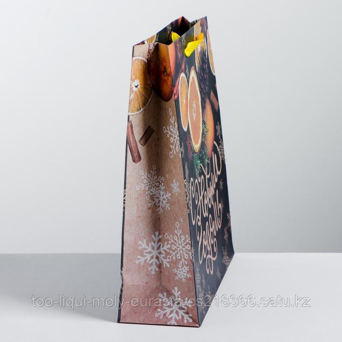 Пакет крафтовый вертикальный «Новогоднее настроение», MS 18 × 23 × 8 см - фото 3 - id-p69077182