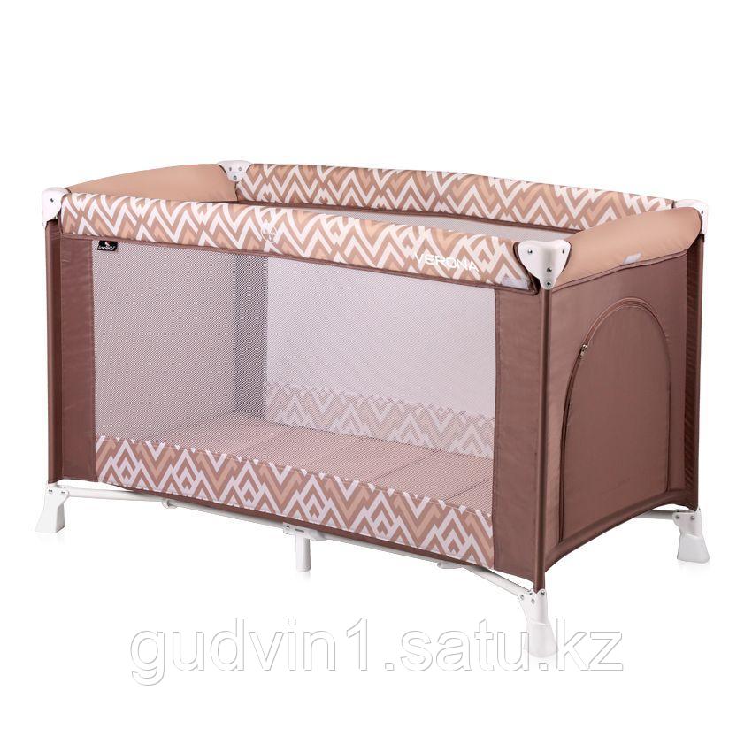 Детская кровать-манеж Bertoni VERONA 1 Коричнево-бежевый / Brown&Beige Lines 1940