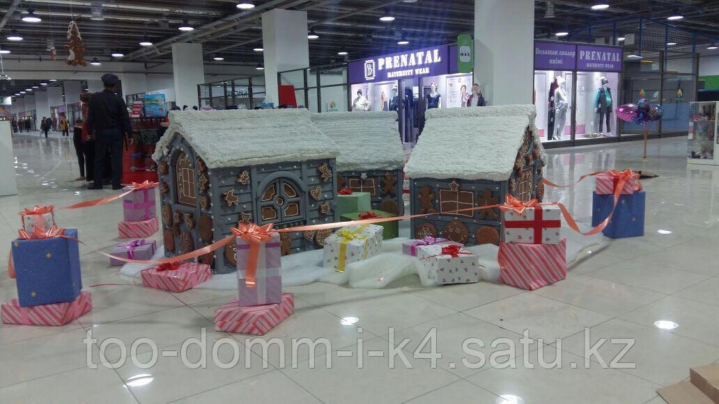 Украшения пряничные домики из пенопласта