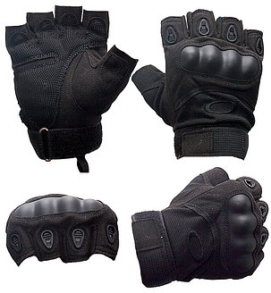 Перчатки тактические без пальцев (цвет черный), фото 2