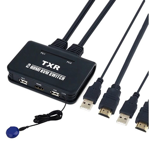 KVM-переключатель ViTi 2 портовый (2 USB + 2 HDMI). 2HDU