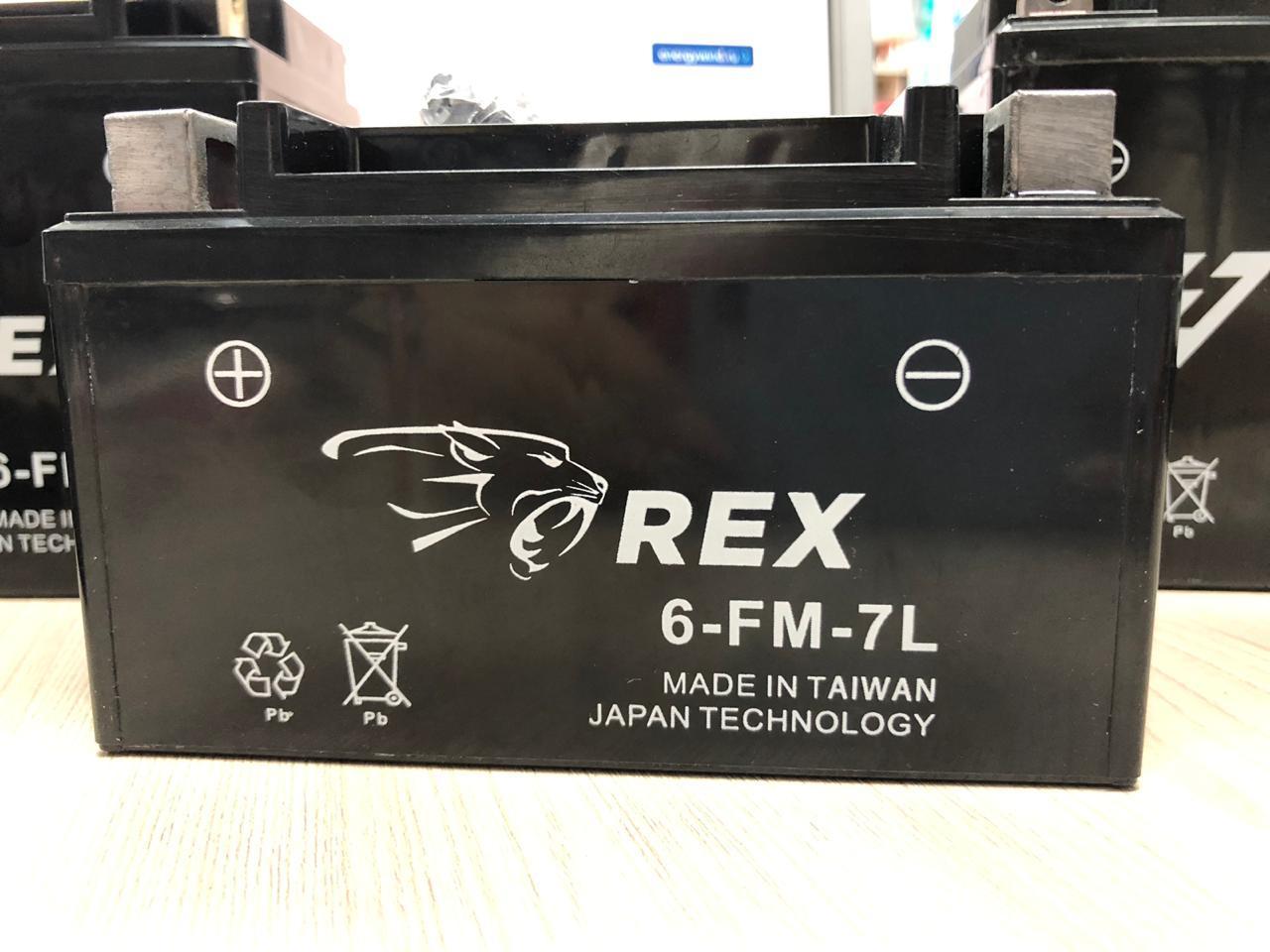 Аккумулятор для мотоциклов (7Ah 12V) REX 6-FM-7L