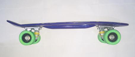 Фиолетовый (зеленые колесики) Пенни Борд (пластборд), фото 2