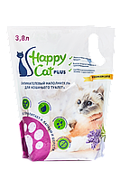 Наполнитель Happy cat (Хеппи Кэт) силикагель, 3,8 л 1,7кг лаванда