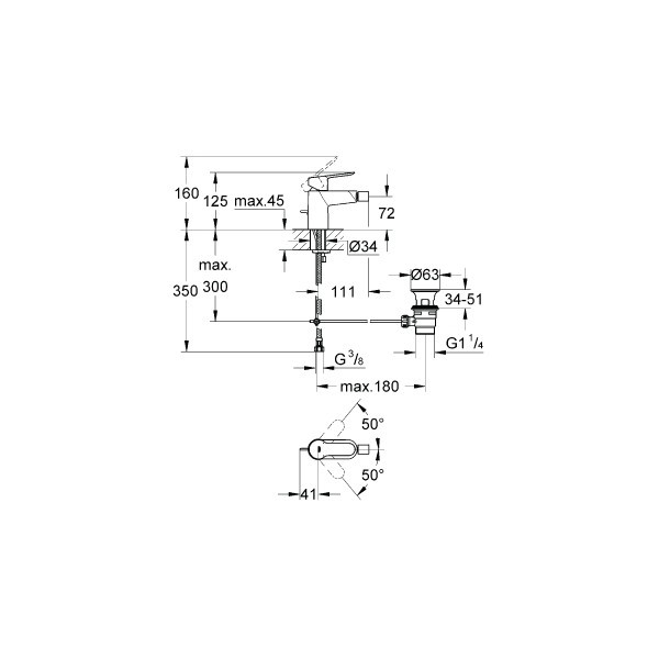 Grohe Смеситель для биде BauEdge 23331000 - фото 4 - id-p69104321