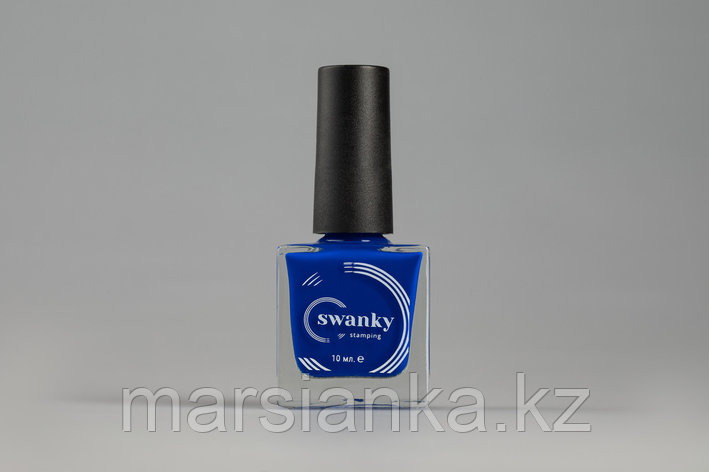 Лак для стемпинга Swanky Stamping №019, неоново-васильковый, 10 мл., фото 2