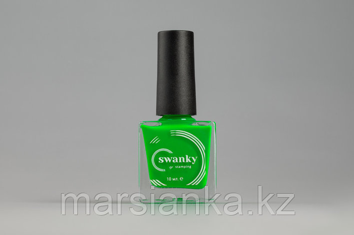 Лак для стемпинга Swanky Stamping №020, неоново-салатовый, 10 мл., фото 2