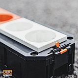 Монтажная коробка UT3 для установки 3xModul45 в лючок, с накладкой (полиамид, черный) UT3 45 3, фото 3