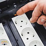 Монтажная коробка UT3 для установки 3xModul45 в лючок, с накладкой (полиамид, черный) UT3 45 3, фото 4