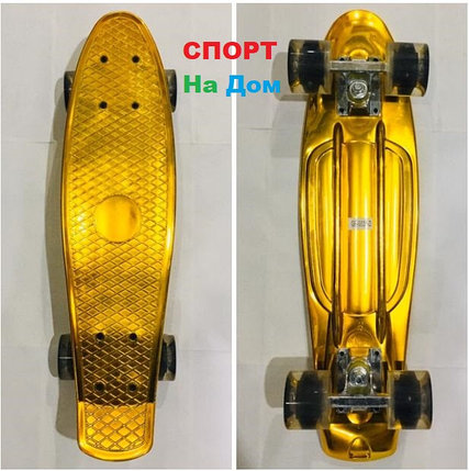 Золотой Хром Пенни Борд (Penny Board), фото 2