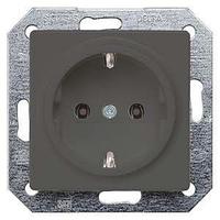 5UB1921 DELTA I-SYSTEM ЧЕРНЫЙ МЕТАЛЛИК РОЗЕТКА SCHUKO 10A DC/16А AC 250В C БЕЗРЕЗЬБОВЫМИ КОНТАКТНЫМИ ЗАЖИМАМИ ЭЛ.-МЕХ.ЧАСТЬ