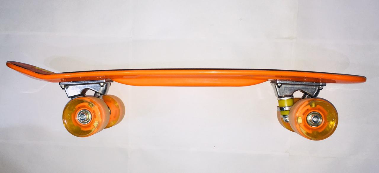 Оранжевый Пенни Борд (Penny Board) с ярким дизайном (пластборд) - фото 2 - id-p51714094