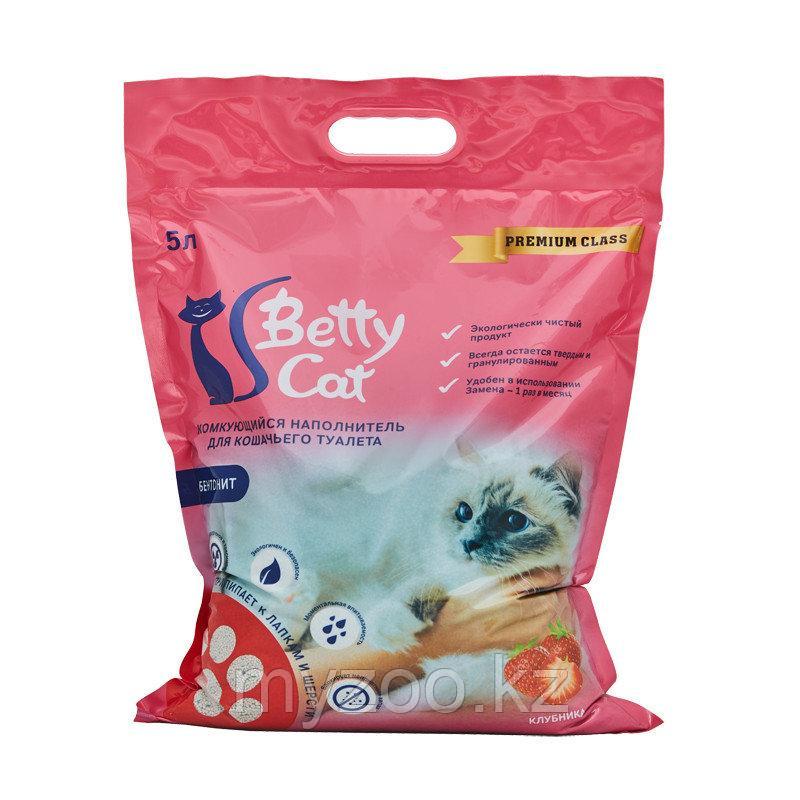 Наполнитель Betty cat (Бетти кэт) бентонит комкующийся, 5л (4кг) клубника