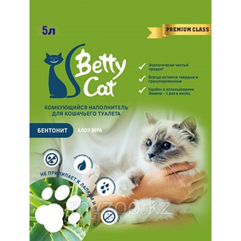 Наполнитель Betty cat (Бетти кэт) бентонит комкующийся, 5л (4кг) алое