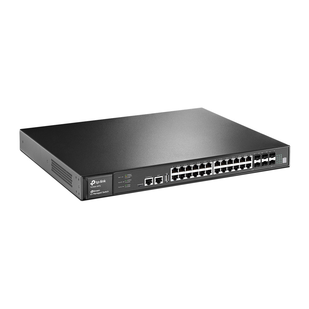 TP-Link T3700G-28TQ JetStream 28-портовый гигабитный управляемый стекируемый коммутатор 3 уровня