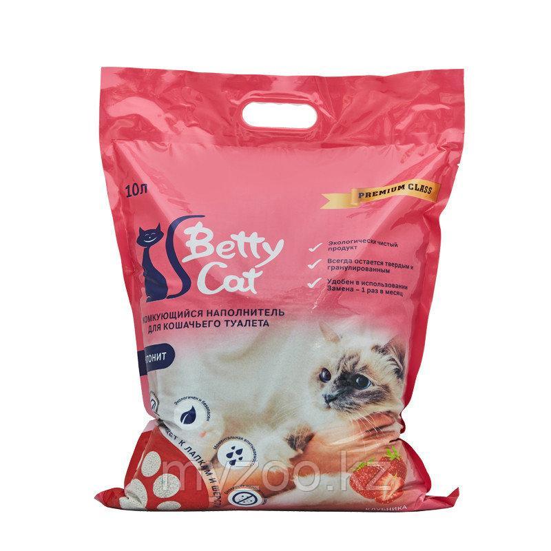 Наполнитель Betty cat (Бетти кэт) бентонит комкующийся, 10л (8кг) клубника