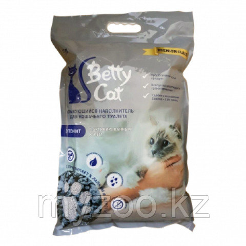 Наполнитель Betty cat (Бетти кэт) бентонит комкующийся, 10л (8кг) уголь
