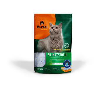 Murkel ( Муркель) наполнитель для кошачьего туалета с ароматом скошенной травы, 1 кг(силикагель)