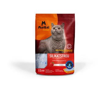 Murkel(Муркель) наполнитель для кошачьего туалета с ароматом клубники, 1 кг(силикагель)