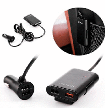 Зарядное устройство Quick Charge 3.0 для передних и задних пассажиров автомобиля [4 USB порта], фото 3
