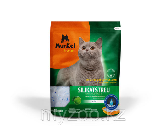 Murkel (Муркель) наполнитель для кошачьего туалета с ароматом яблока,4.5кг(силикагель) - фото 1 - id-p69186309