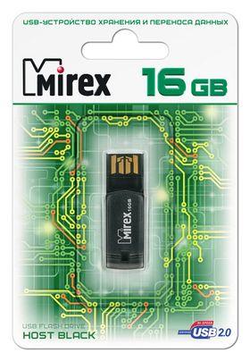 USB 2.0 Flash Drive 16Gb Mirex HOST, 17/6 Мбайт/с, Black/Red - фото 1 - id-p69187076