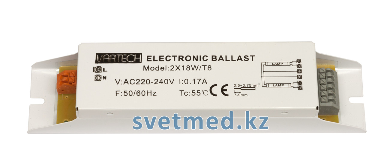 Дроссель электронный Vartech 2х18 Вт