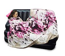 Тонкий флисовый плед Цветочный уют 180х210 см, фото 3