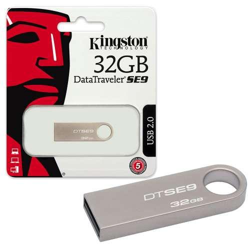 USB 2.0 Flash Drive 32Gb Kingston DataTraveler SE9, 480 Мбит/сек,Silver