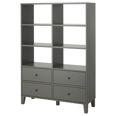 Модуль для хранения БРЮГГИА темно-серый, 120x173 см ИКЕА, IKEA, фото 2