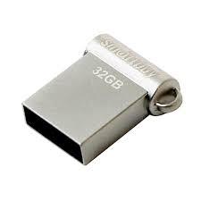 USB 2.0 Flash Drive 32Gb Smartbuy, 15/5 Мбайт/с, Wispy Silver mini metal