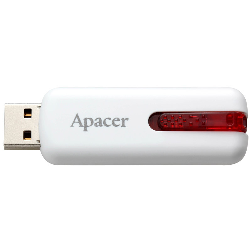 USB 2.0 Flash Drive 8Gb Apacer, AH326, White