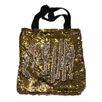Рекламная сумка с пайетками 35х37 см Золотая