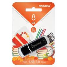 USB 2.0 Flash Drive 8Gb Smartbuy Crown Back-To-School series, 15/5 Мбайт/с, Black