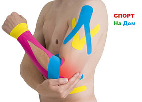 Кинезио тейп Jincheng Sports (цвет голубой) - пластырь для поддержки мышц 5 см х 5 м