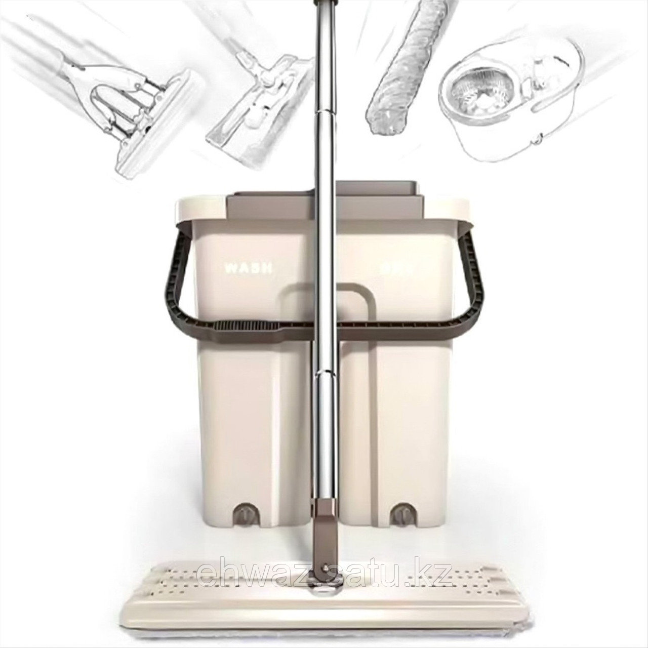 Швабра Easymop Self-Wash с ведром с самоотжимом