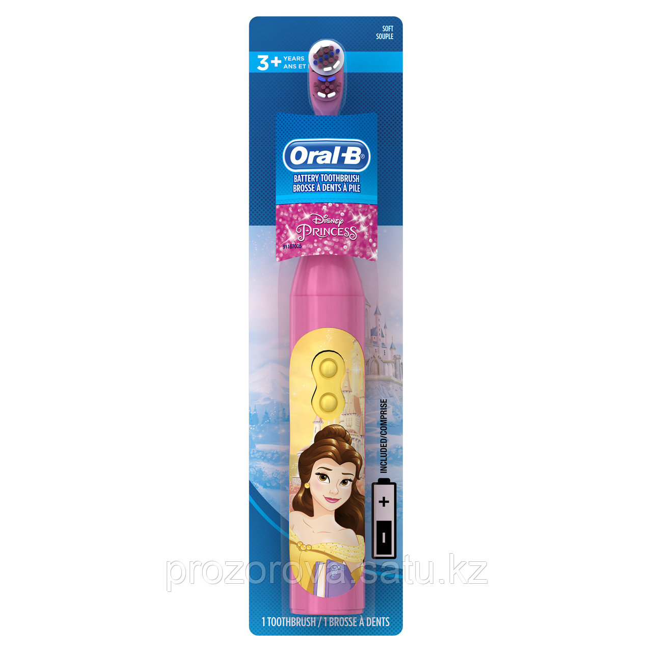 Детская электрическая зубная щетка Oral B, Disney Princess на батарейке