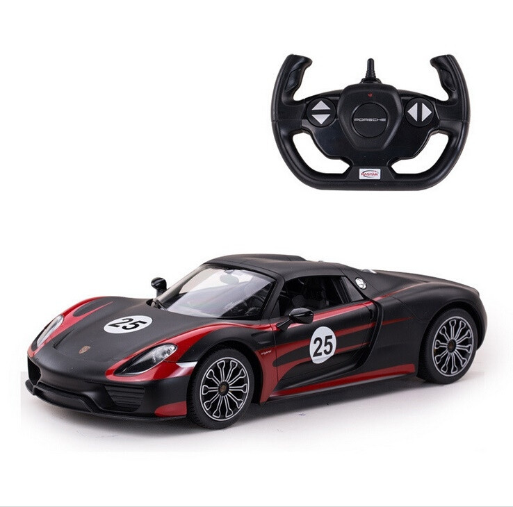 Rastar Радиоуправляемая машинка Porsche 918 Spyder, 1/14 (чёрный)