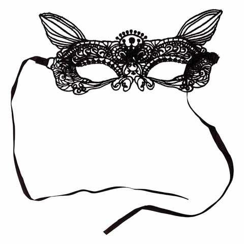 Ажурная карнавальная маска «Мистеро» (Черный) - фото 5 - id-p62005301