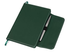 Блокнот A5 Horsens с шариковой ручкой-стилусом, зеленый, фото 2