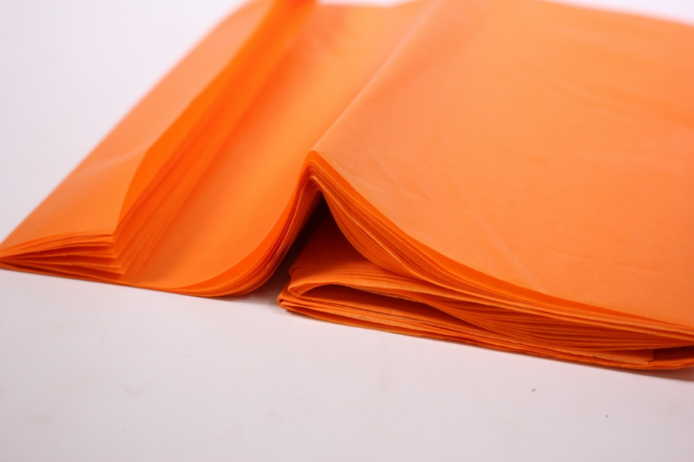 Бумага тишью, tissue paper (оранжевый) ,20 листов, 50х66 см, Алматы